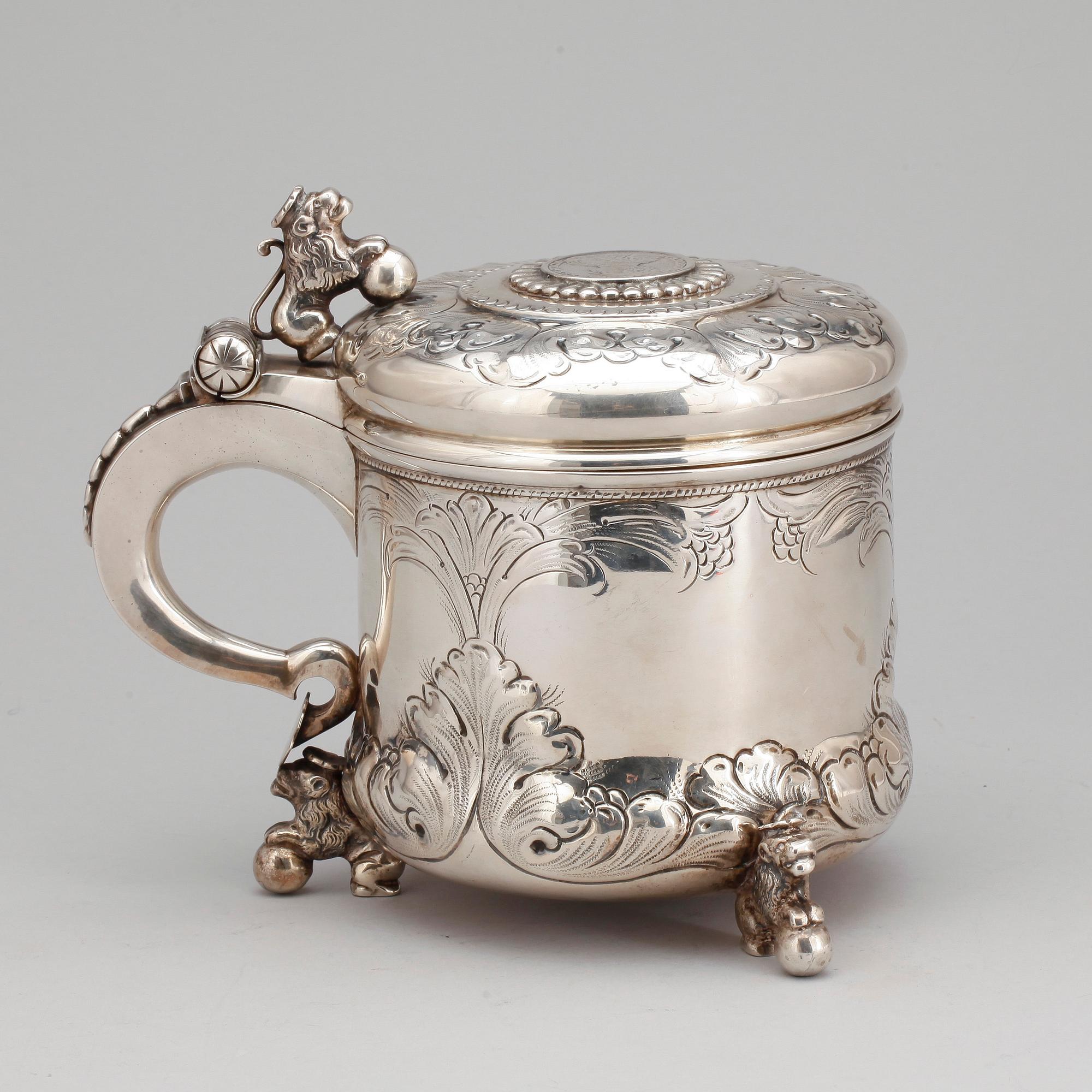 STOP, silver, barockstil, C. Michelsen, Danmark, 1900-talets mitt. vikt ca1000g.