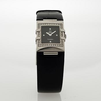 OMEGA, Constellation, quadra, wrist watch, 24 x 19 mm.