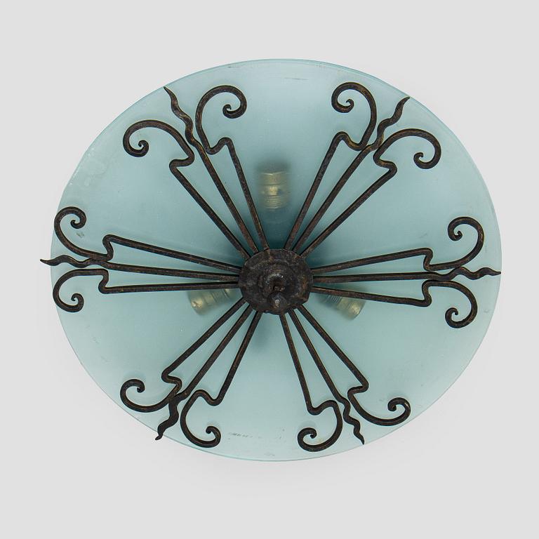 An early 20th century ceiling light.