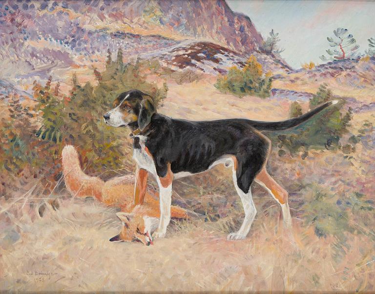 Carl Otto Danielson, Hunting Dog with Prey.
