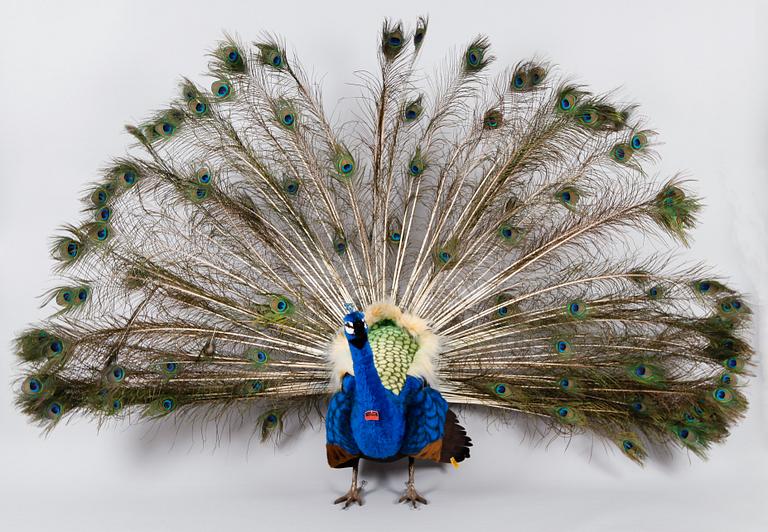 LEKSAK, Steiff, påfågel.