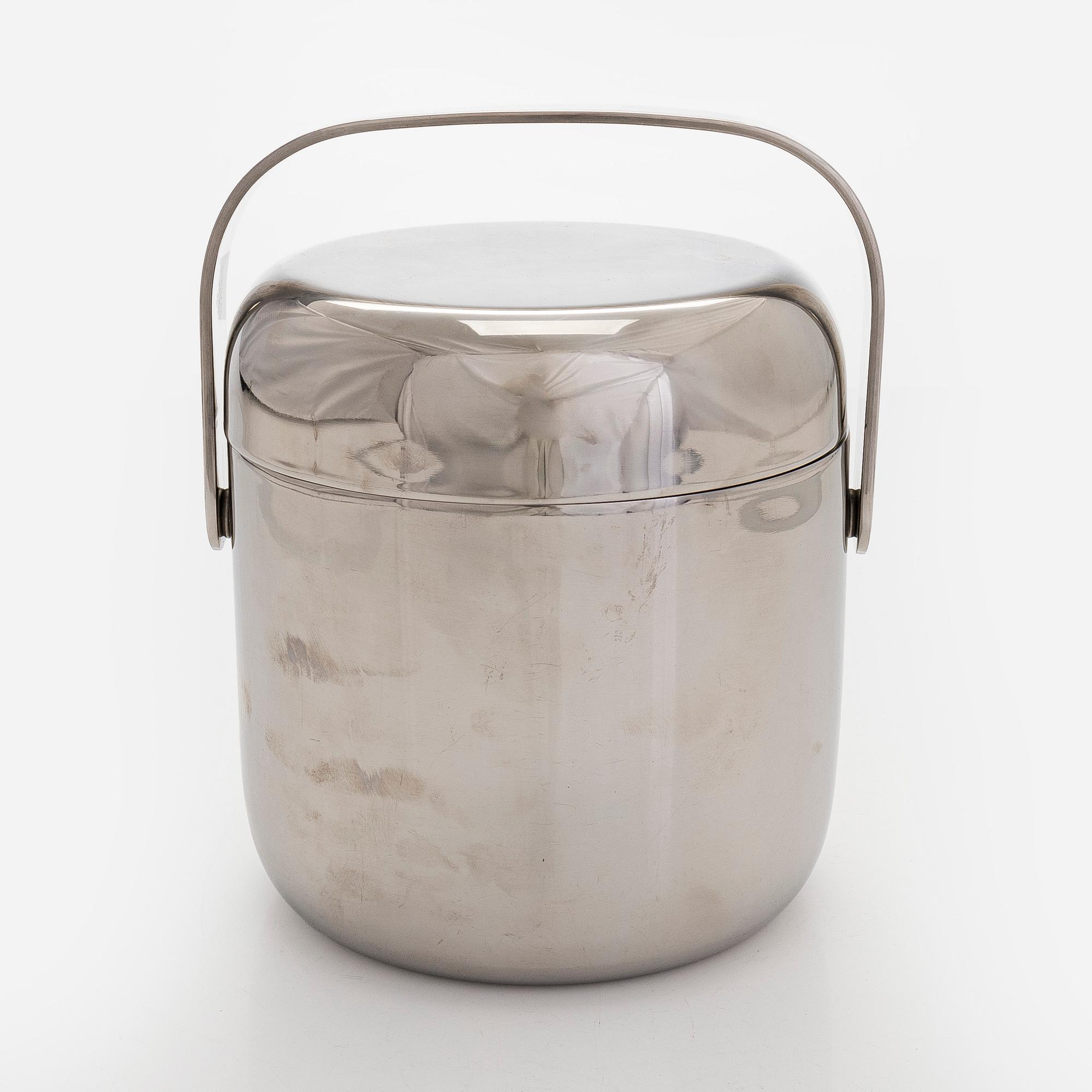 Timo Sarpaneva, a stainless steel ice bucket for OPA, Finland.