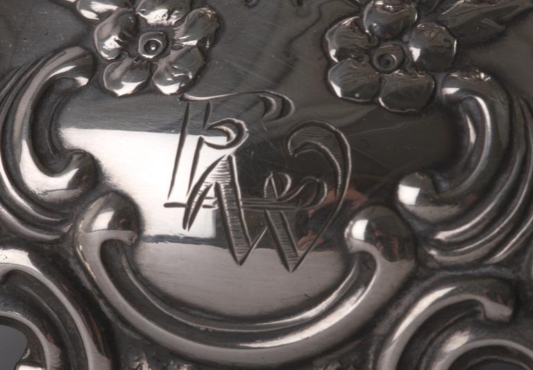 LJUSSTAKAR, ett par, silver, GAB 1949, barockstil.