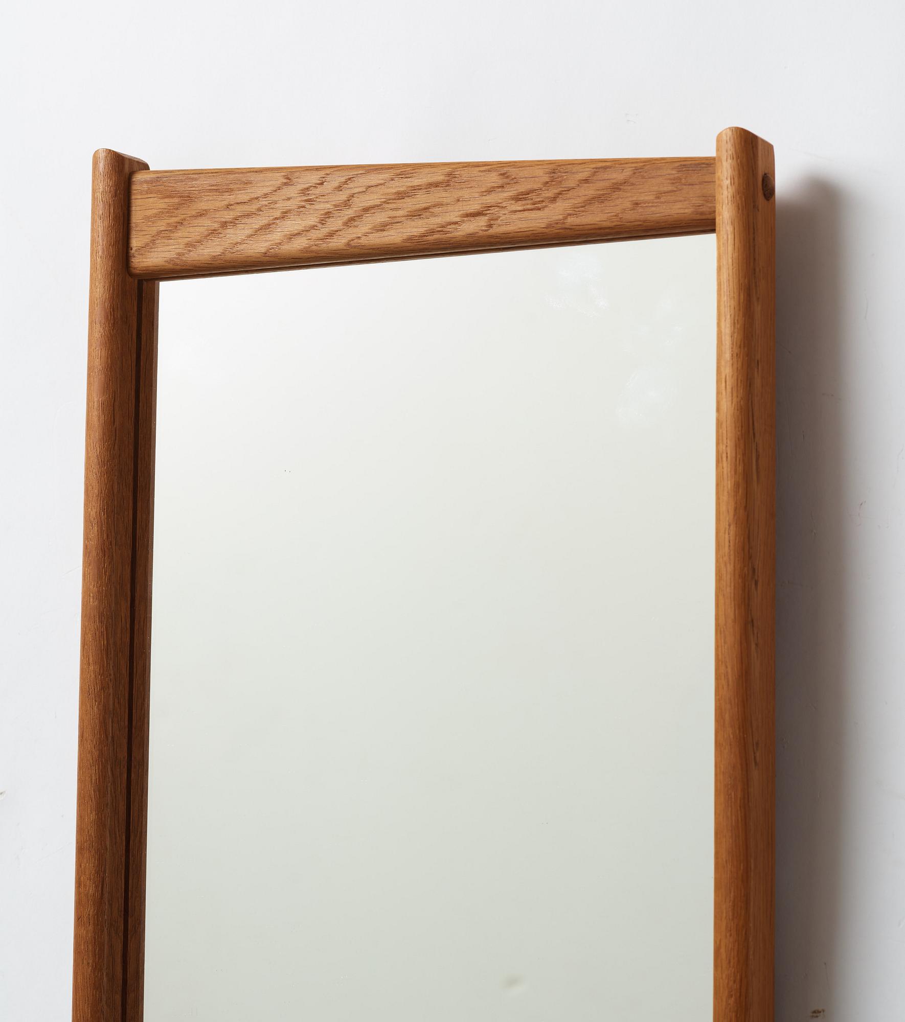 A oak mirror, 1950's/60's.