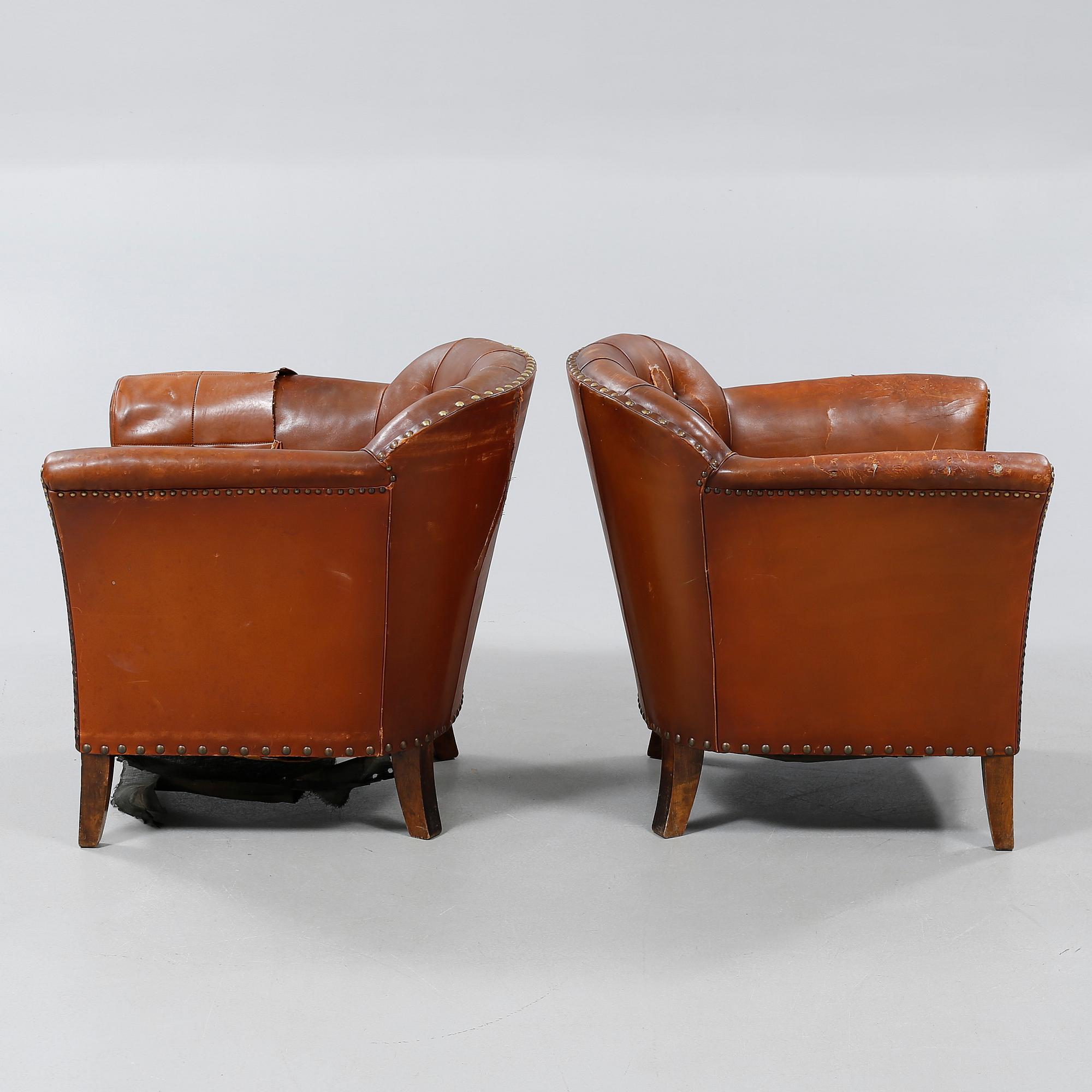 Early 20th century armchairs.