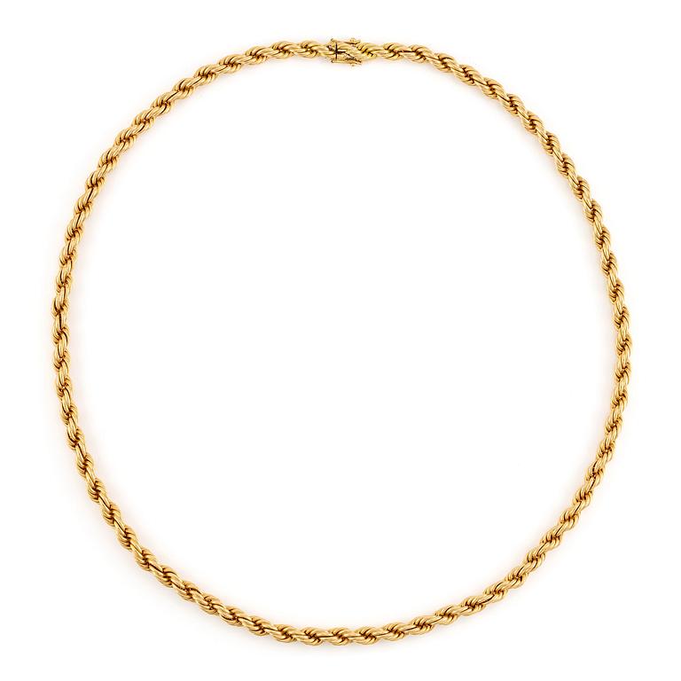 An 18K gold chain.