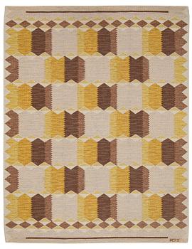 158. Anna-Greta Sjöqvist, Anna-Greta Sjöqvist, a carpet, flat weave, ca 253 x 197 cm, signed AGS.