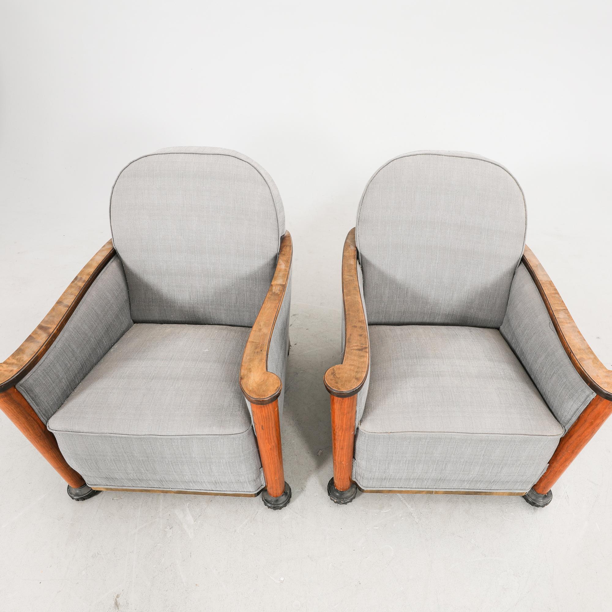 Fåtöljer ett par, jugend 1900-talets första hälft.