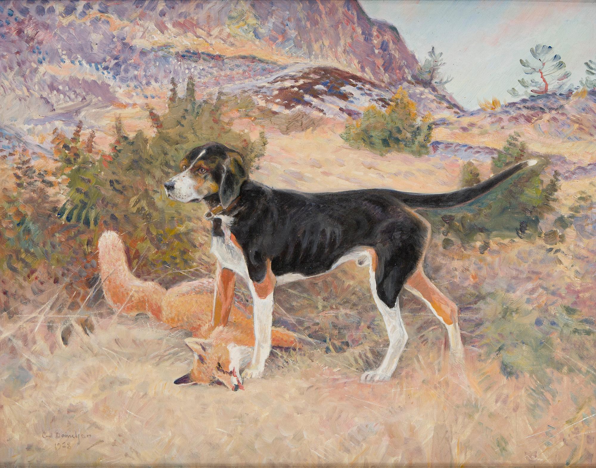 Carl Otto Danielson, Hunting Dog with Prey.