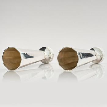 Markströms Guldsmeds Ab, a pair of sterling silver candlesticks, Uppsala, Sweden 1967.