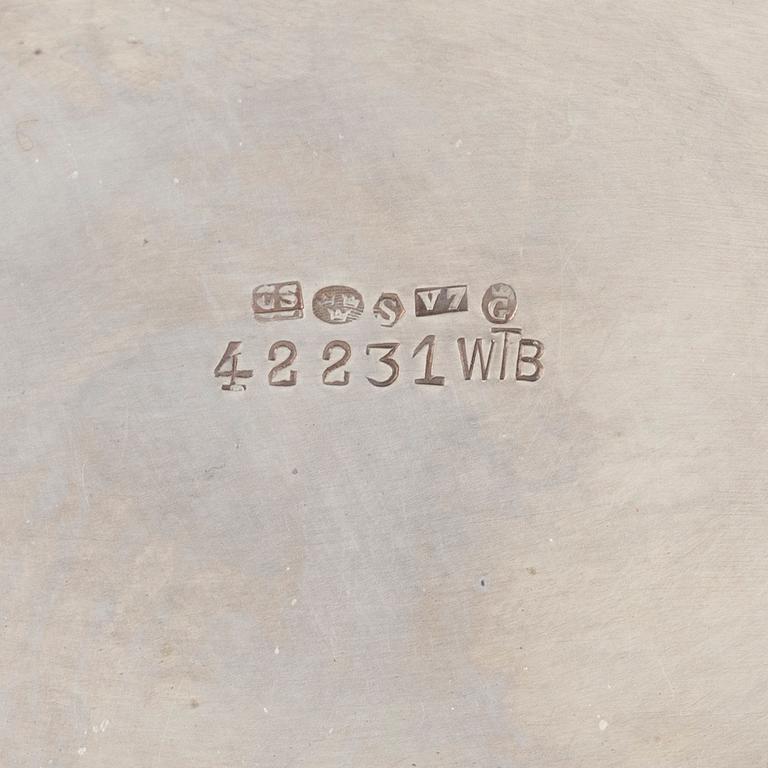 Kaffeserivs, 3 delar, silver, Wilhelm T. Binder, Tyskland, 1900-tal.