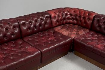 SEKTIONSSOFFA, 5 delar, samt BORD, "Party Corner", Wards Ateliéer AB, Tibro, 1970-tal.