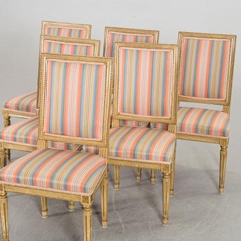 STOLAR, 6 st, gustaviansk stil omkring 1900.