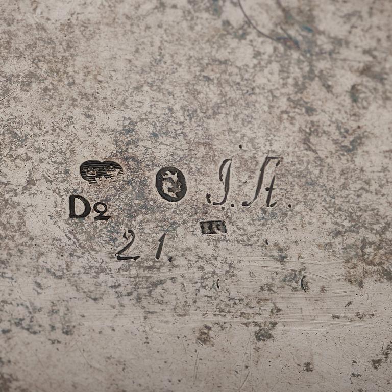 A Swedish 18th century parcel-gilt silver bowl, mark of Jons Granbom, Stockholm 1786.