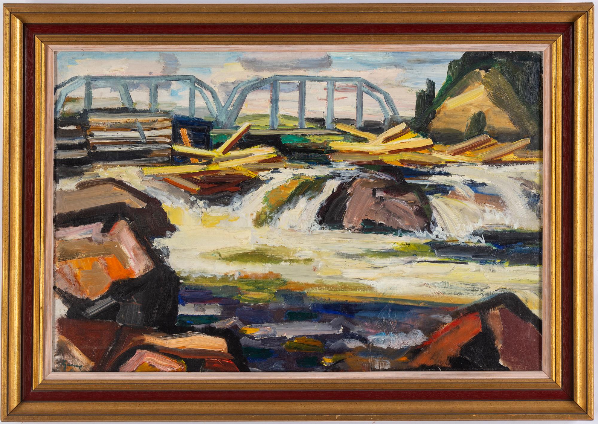 CARL GUNNE, oil on canvas, signed.