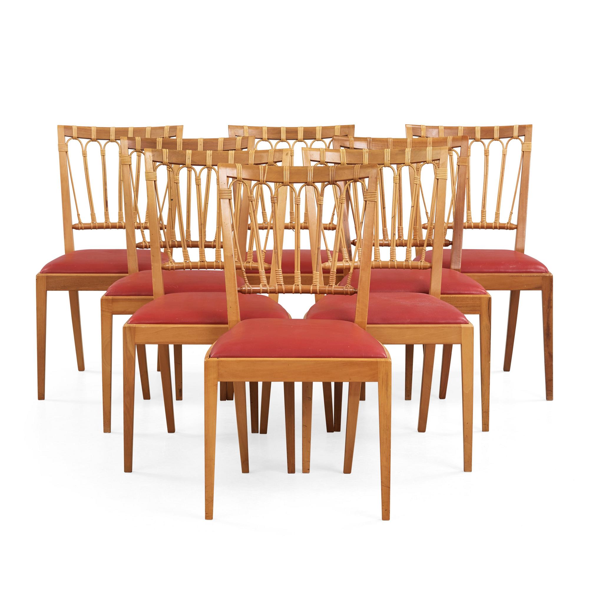Josef Frank, stolar, 8 st, Firma Svenskt Tenn, modell 1165.