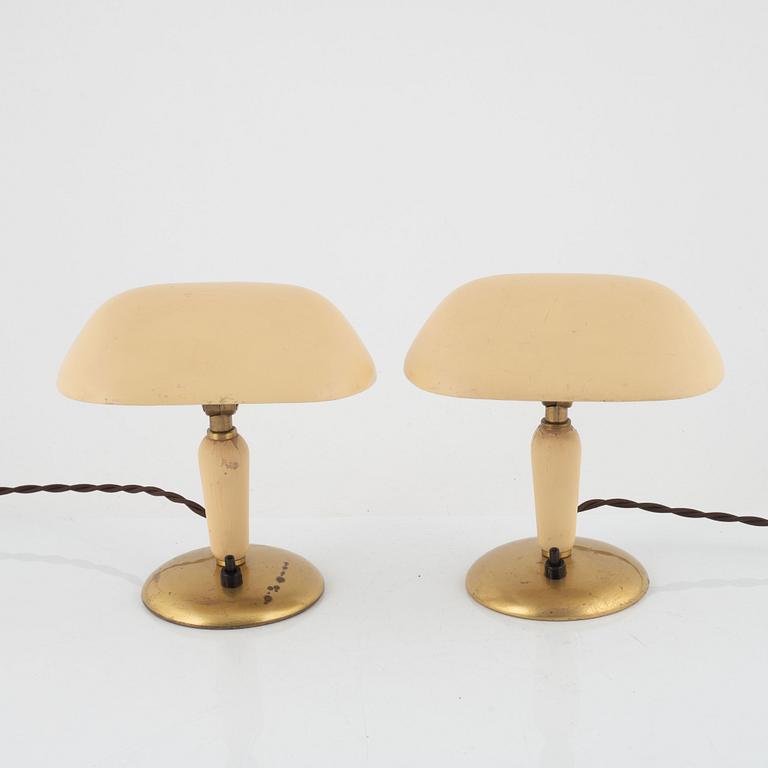 Bertil Brisborg, table/wall lamps, model "31866", Nordiska Kompaniet, Sweden 1940s-1950s.