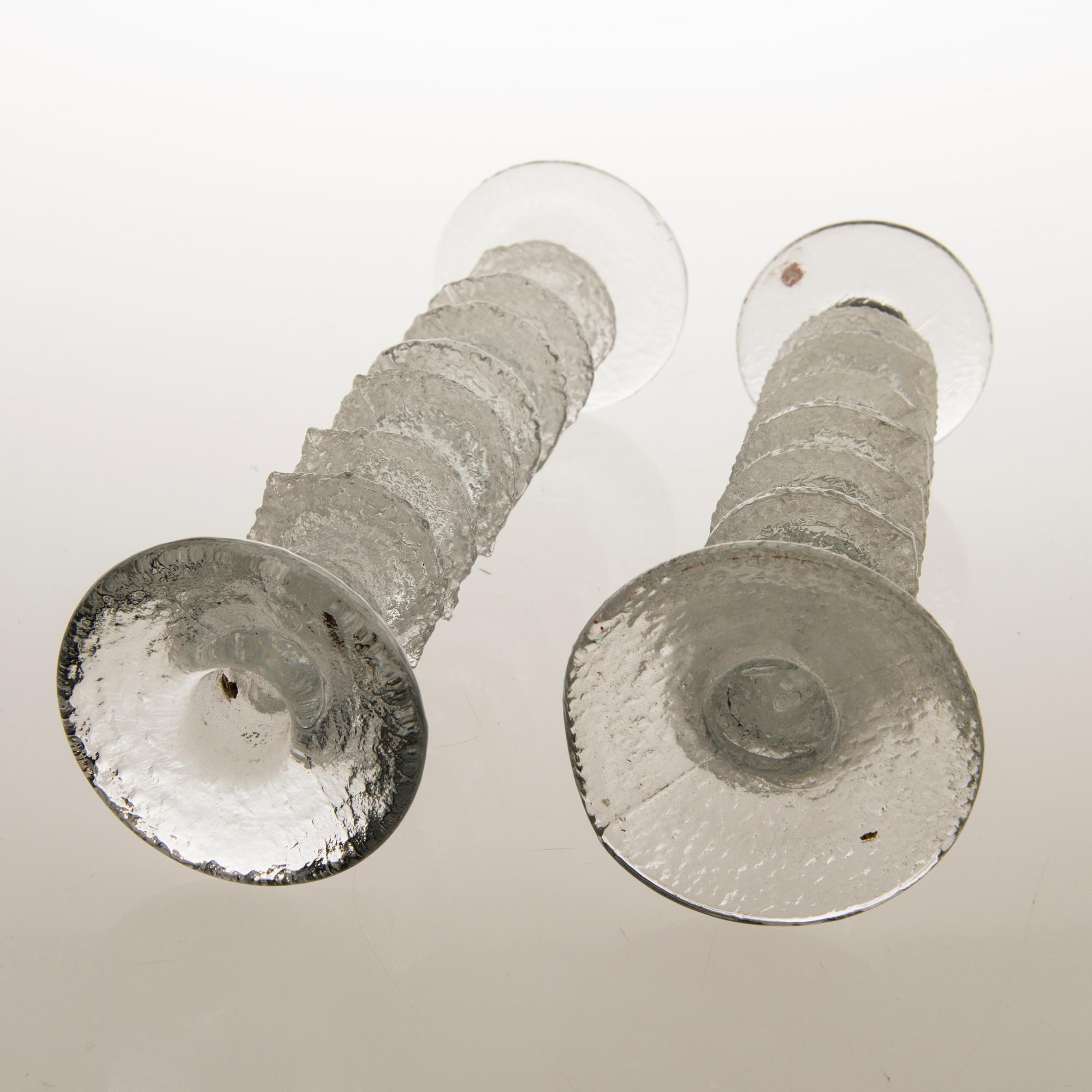 TIMO SARPANEVA, ljusstakar, 8 st, glas, "Festivo", Iittala.