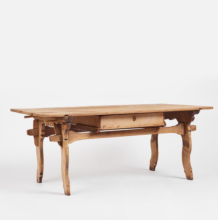 A trestle table from Lima, Dalarna, Sweden, 18th century.