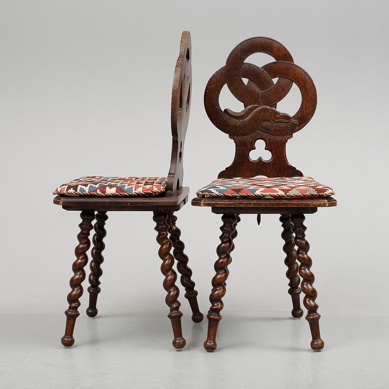 STOLAR, nygotisk stil, 1800/1900-tal.