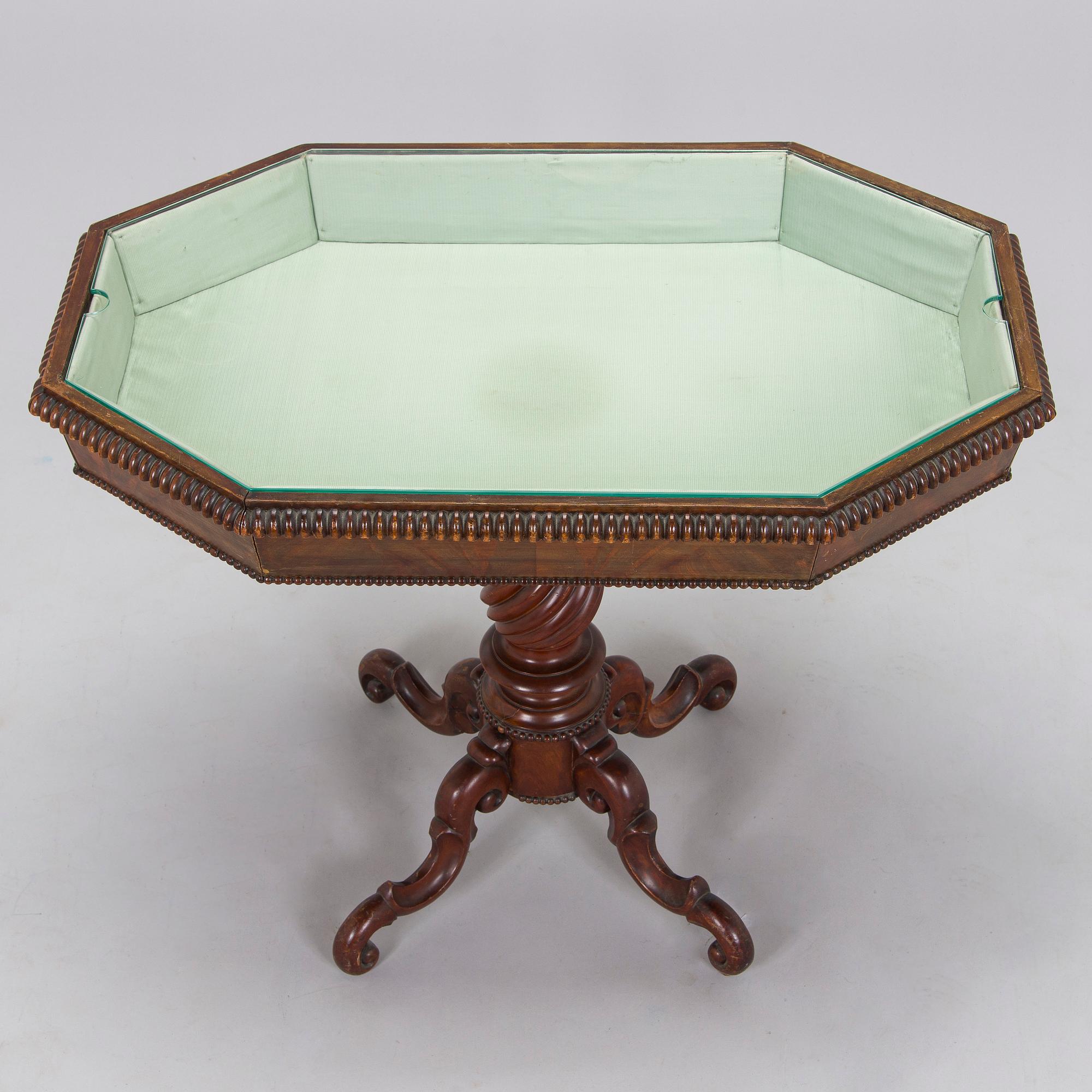 Display table, late 19th century.