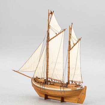 Modell av galeasen "Petter" av Orust, Lars Herngren 1990-tal.