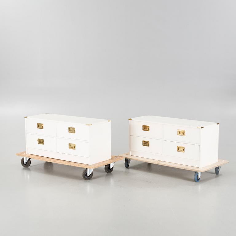 Two chest of drawers second half of the 20th century.