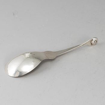 GEORG JENSEN, a silver 'Snail' spoon, Copenhagen, Denmark, 1922.