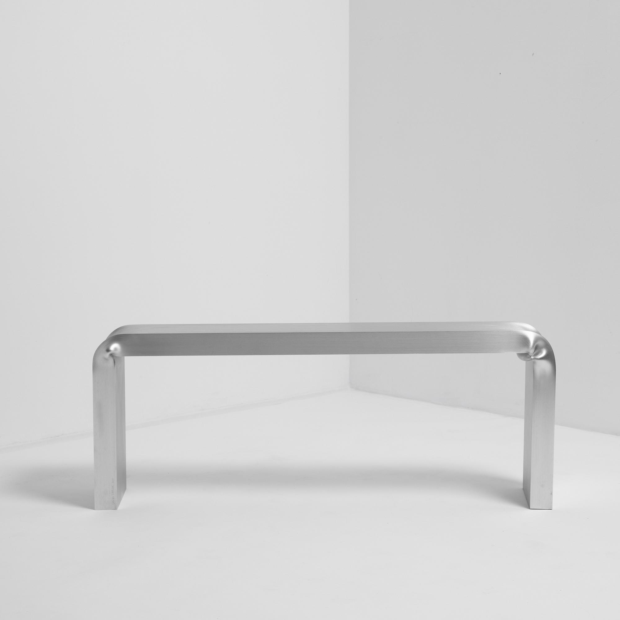 David Taylor, a unique bench, "Bent Bench", Studio Mellösaverken, Sweden, 2020.