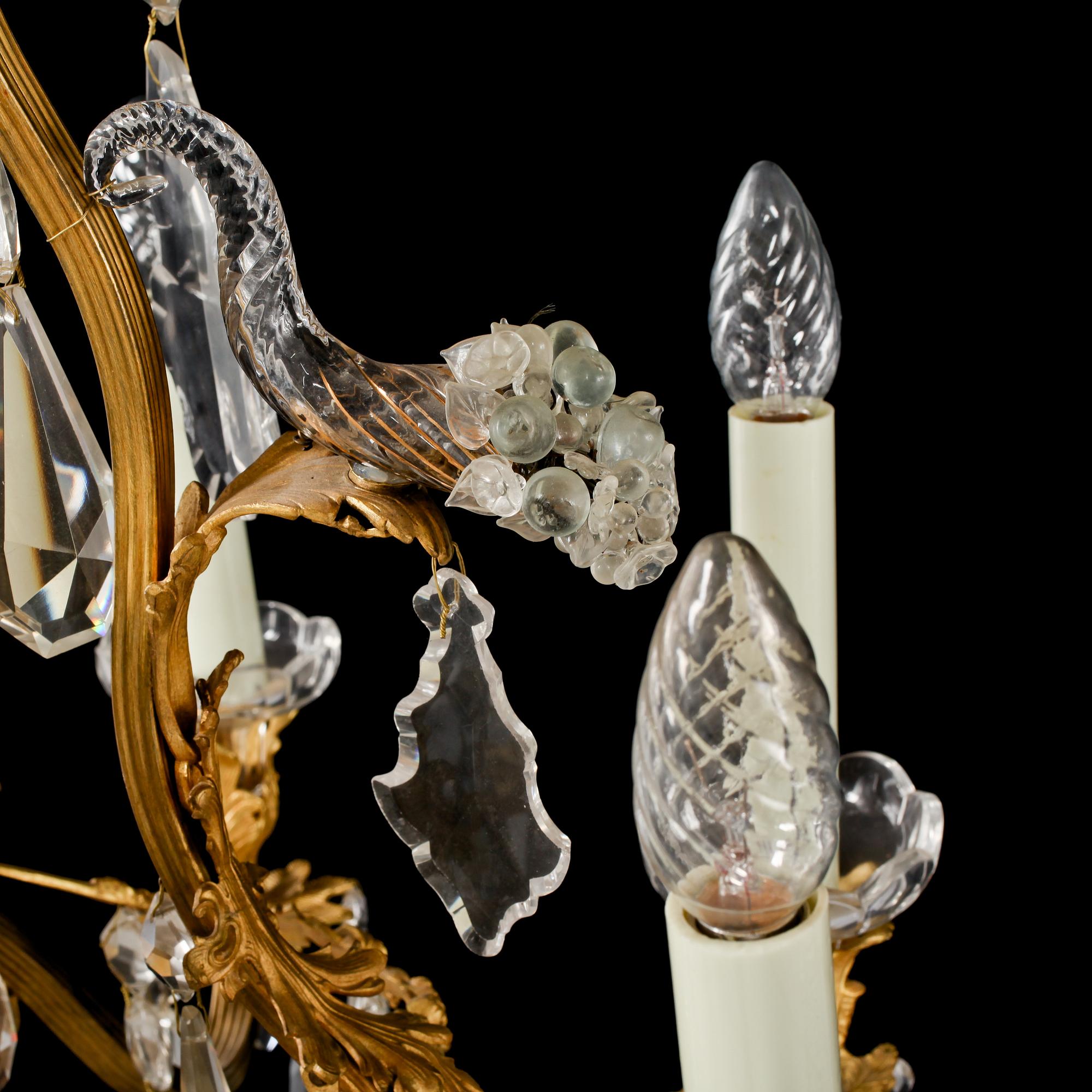 LJUSKRONA, rokokostil, omkring 1900-talets mitt, höjd 90 cm.