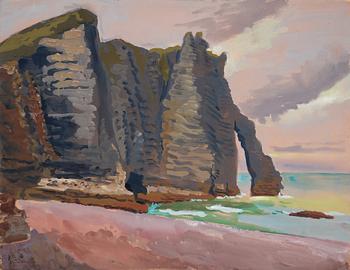 611. Isaac Grünewald, Cliffs of Étretat.