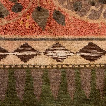Väinö Blomstedt, rya / ryamatta. Finska Handarbetes Vänner. Ca 280 x 180 cm. 1900-talets början.