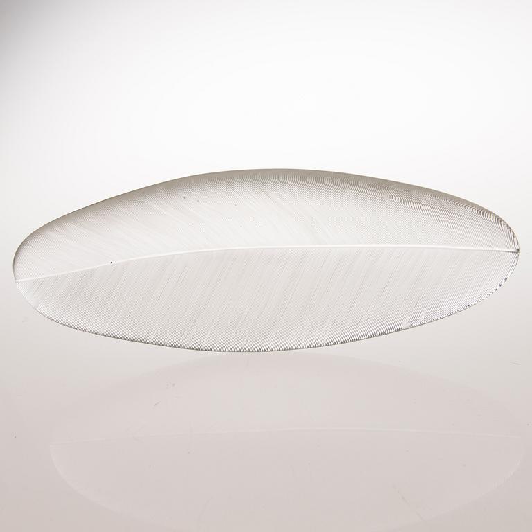 A Sulka (Feather) glass bowl signed Tapio Wirkkala, Iittala -58.