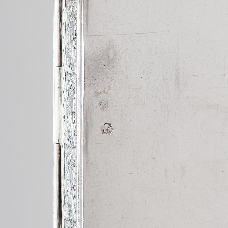 SAVUKERASIOITA, 2 kpl, ja RASIA, hopeaa, Suomi ja Espanja, 1900-luku.