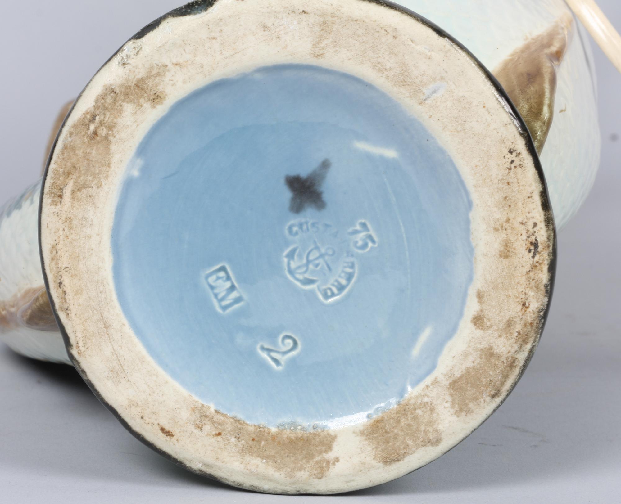BORDSARMATUR, majolika, Gustafsberg, sent 1800-tal.