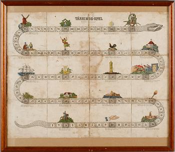 HANDKOLORERAD GRAVYR, 1800-tal.