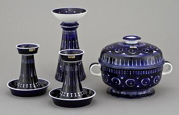 SERVISDELAR, 6 st, porslin, "Valencia", Arabia, Finland.