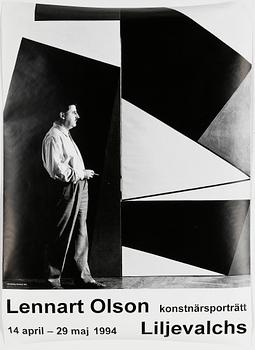 Lennart Olson · LENNART OLSON, utställningsaffisch, 1994