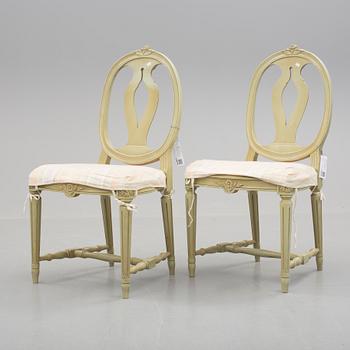 STOLAR, 2 st, gustaviansk stil, "svensk modell", 1900-talets första hälft.
