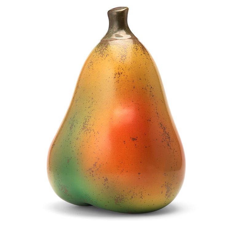Hans Hedberg, a faience sculpture of a pear, Biot, France.
