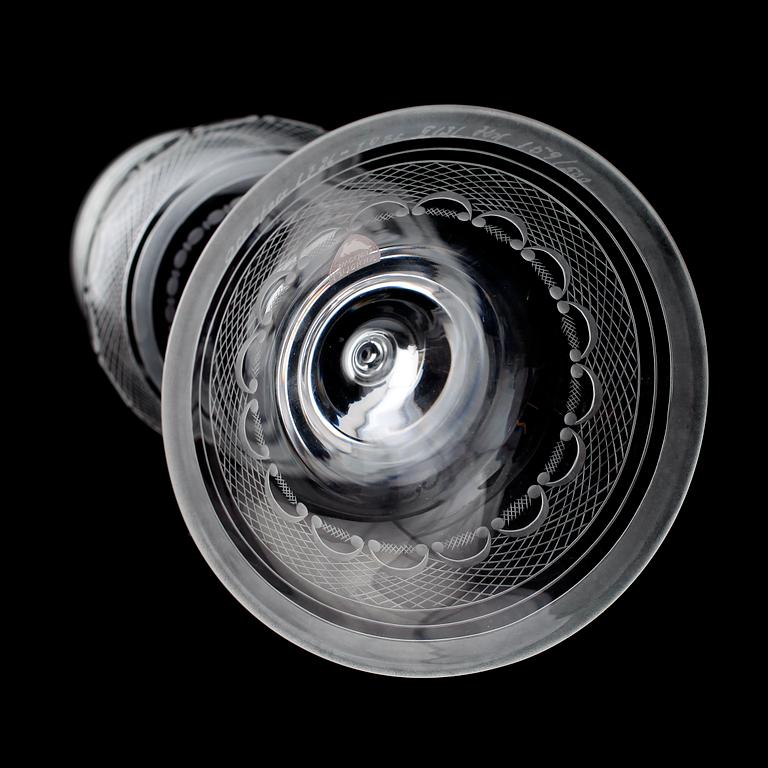 LOCKPOKAL, glas, Simon Gate, Orrefors 1976, numrerad 159/500.