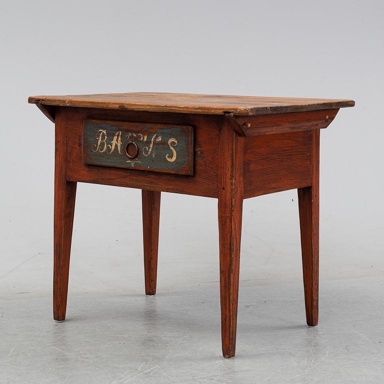 A painted Swedish table, mid or second half of the 19th century.