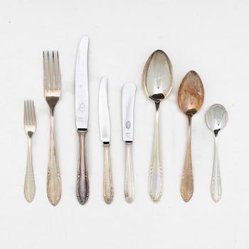 A 75-piece silver flat ware set, 'Haga', Sweden, 1945-1956.