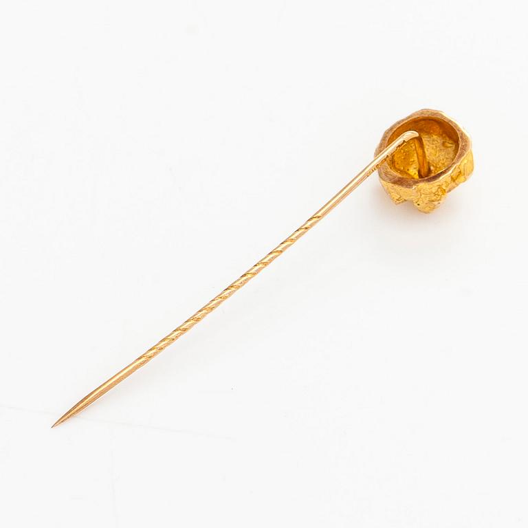 Björn Weckström, slipsnål "Nugget", 14K guld. Lapponia 1973.