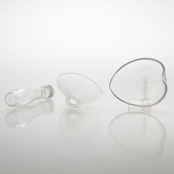 Tapio Wirkkala, konstglas, 5 st, 1950-tal, signerade Tapio Wirkkala - Iittala.