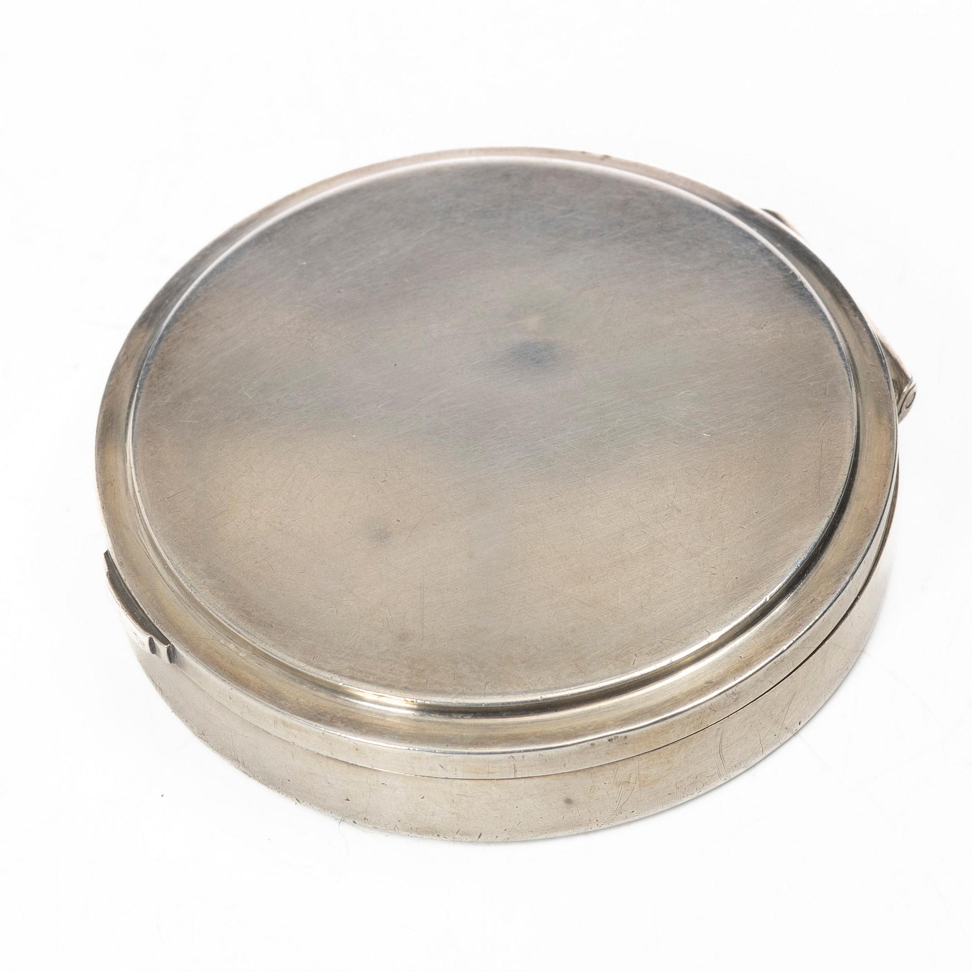 Harald Nielsen, a sterling silver powder box, Georg Jensen, Denmark.