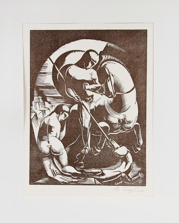 PARTI GRAFIK, ca 30 delar. Bla Einar Jolin, Sven X:et Erixon och Nils Wedel.