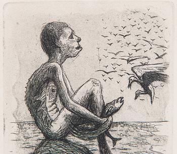 Hugo Simberg, "Fiskpojke".