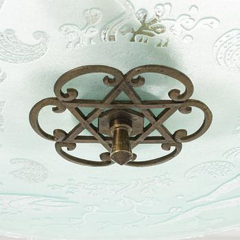 A Swedish Grace ceiling lamp, 1920's/30's.