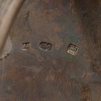 A Russian silver and enamel frame by a unknown master, 1896-1908.